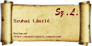Szuhai László névjegykártya