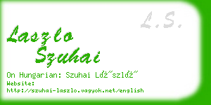 laszlo szuhai business card